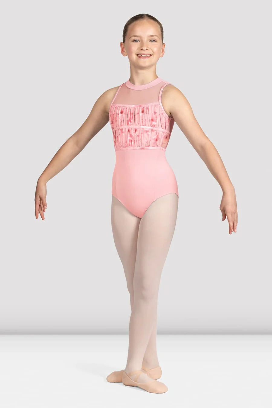 Bloch - Girls Macie Floral Halterneck Leotard - CL5255